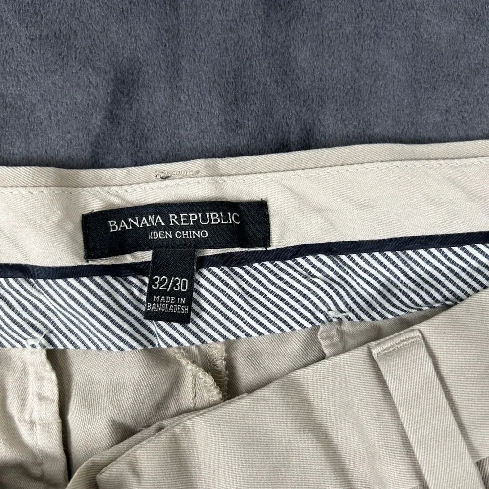 Banana Republic Aiden Chino Pants Mens 32x30 Tan Khaki Slim Fit Casual 2613